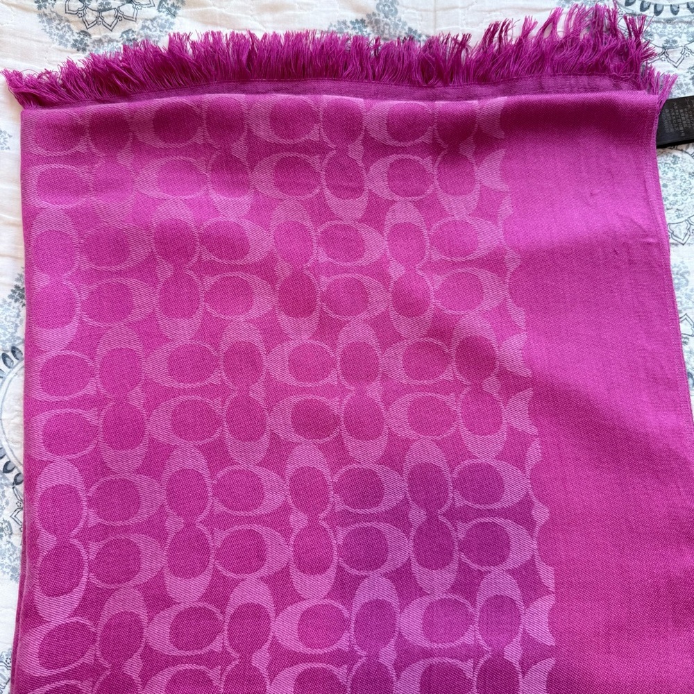 COACH Momogram WRAP Scarf - Picture 8 of 13